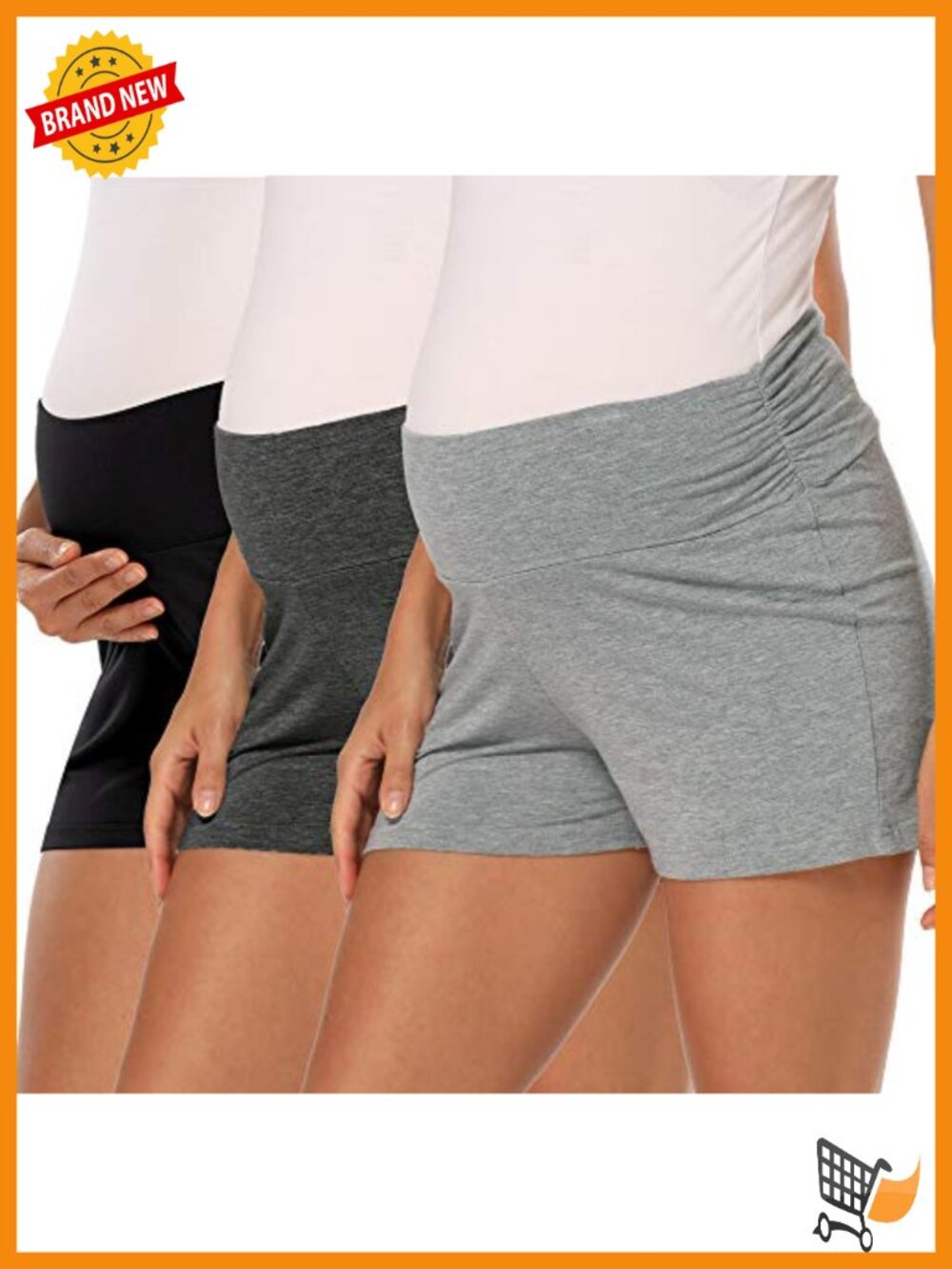 Maternity Shorts Lounge Sleep Pajama Workout Stretchy Pregnancy Shorts